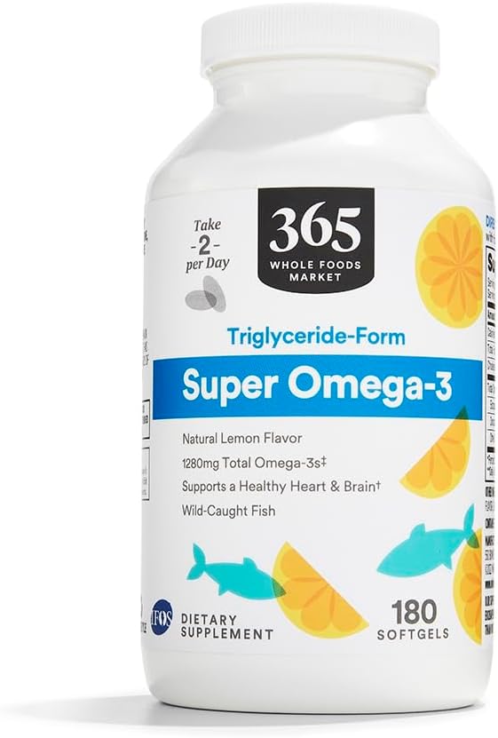 全食品市場、スーパーオメガ3、180カウントによる365