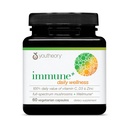 Youtheory Immune+の毎日の健康 - ビタミンC、ビタミンD3及び亜鉛* - トルコの尾、Cordyceps及びReishi - 60のベジタリアンの帽子が付いているベジタリアンの免疫サポート補足