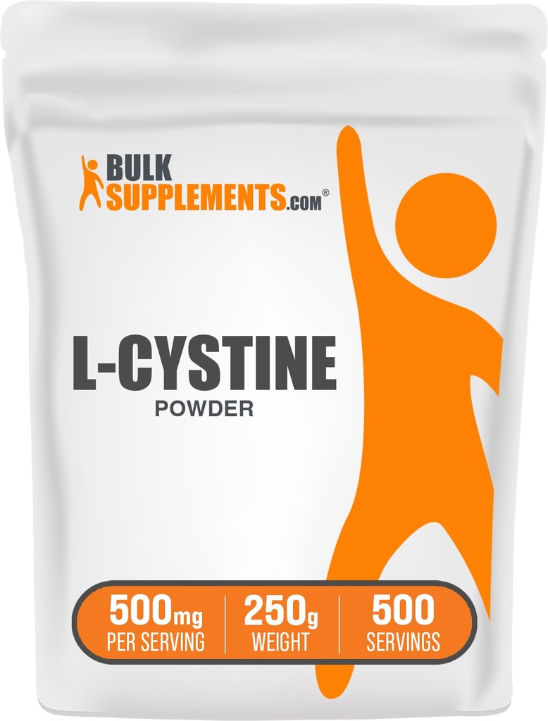 BulkSupplements.com L-Cystineパウダー - L-Cystine 500mg、L-Cystineサプリメント、アミノ酸サプリメント - 免疫サポート、グルテンフリー、給食当たり500mg、250g(8.8オンス)(パッケージ1)