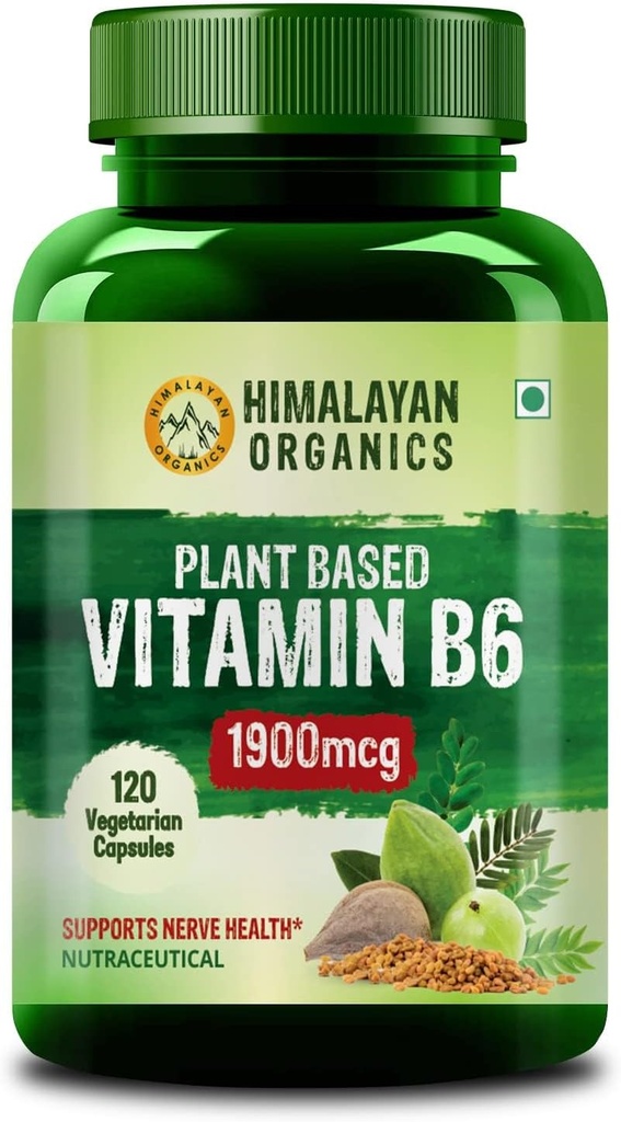 植物ベースのビタミンB6 | 免疫、脳の健康(120カプセル)をサポート