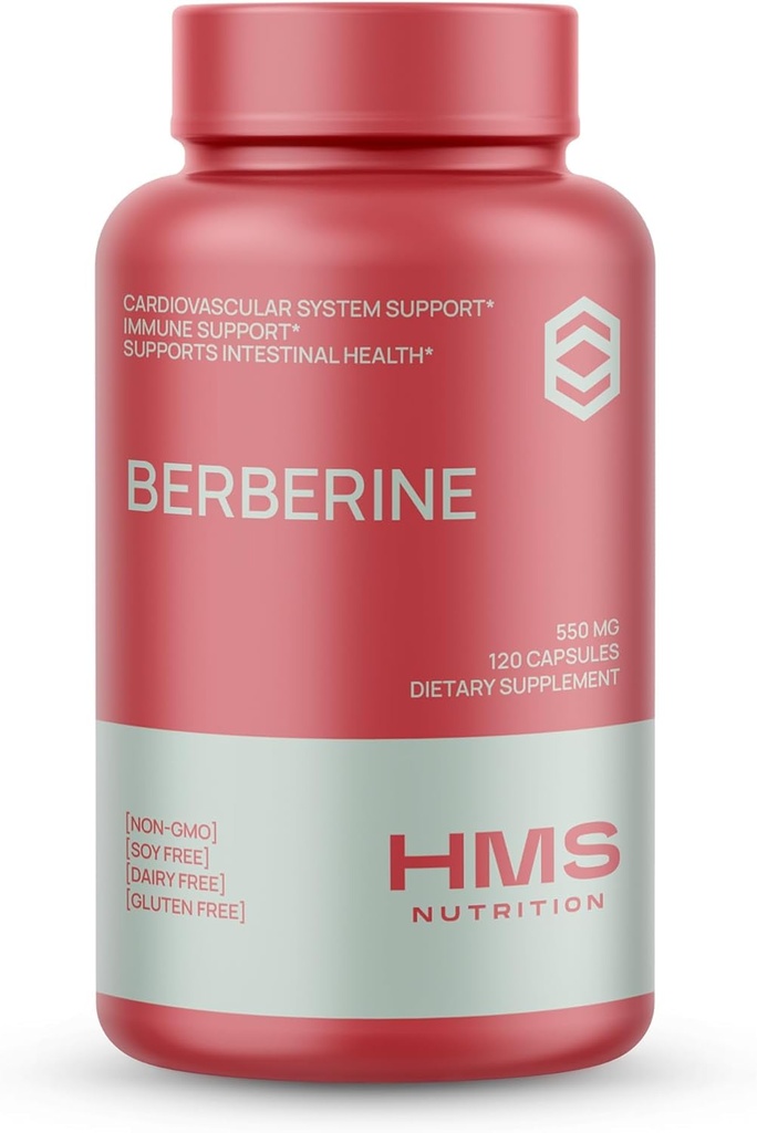 Berberine HCL 550mg、Berberis Aristata Root、Vegewel & Gluten Free、120カプセルの植物ベースのBerberineサプリメント