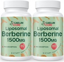 Liposomal Berberine HCL - Berberine 1500mg High Bioavailability, Berberines Supplement for Women and Men (2 Pack)