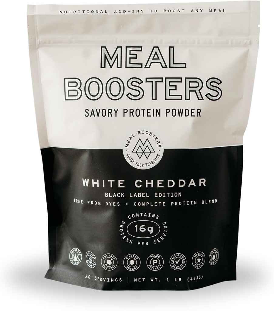 サボリーホワイトチェダープロテインパウダー - 16g調理用高たんぱく質食品増強剤 - Ketoフレンドリー、グット&ジョイントサポート - コラーゲンペプチド