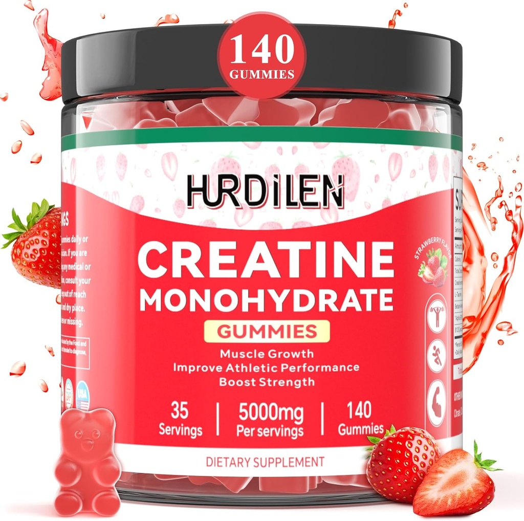 140の計算のクレアチンの Monohydrate のグミー、5000mg のクレアチン Monohydrate L-Taurine、筋肉強さ、筋肉回復、ゲルトの建築者、エネルギー ブーストのための女性及び人のための砂糖のグミー無し