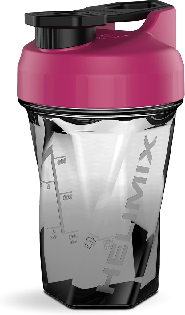 HELIMIX 1.5 Vortex ブレンダー シェーカー ボトルは最大 20 oz | ブレンドボールやウィスク | アメリカ製 | ポータブルプレワークアウト ウィー プロテイン ドリンク シェーカー カップ | ミックスカクテル スムージー シェイク | トップ ラック セーフ