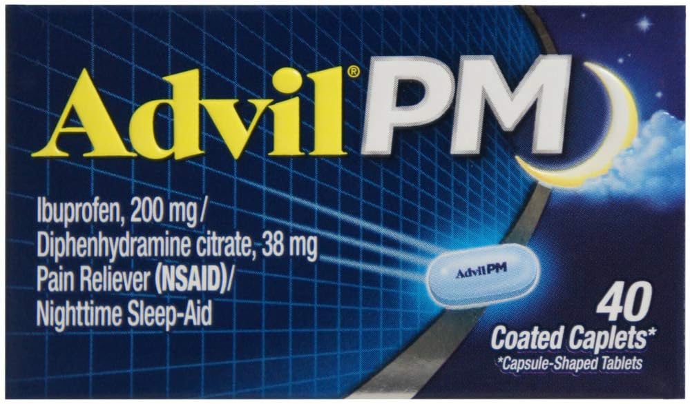 Advil PM 200 の mg の上塗を施してある小冊子 40 ea (パッキング 6)