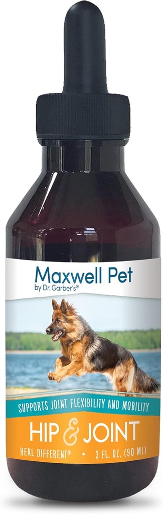Dr.GarberによるMaxwellペット - 犬のためのヒップ&ジョイント - 最初の自然バイオセラピーサプリメントは、ヒップ&関節の健康をサポートし、回復し、ヒップ&関節の痛みを補う - 90ml