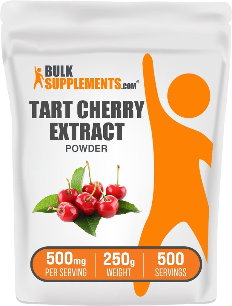 BulkSupplements.comタルトチェリーエキスパウダー - タルトチェリーサプリメント、ハーブサプリメント - 抗酸化物質、グルテンフリー、サービングあたりの500mg、250g(8.8オンス)(パッケージ1)