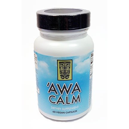 「Awa Calmカプセル - カヴァベースのハーブサプリメント30%カヴァラトン、カラムースルート、パッションフラワー、レモンバーム&ホップ(60カプセル)