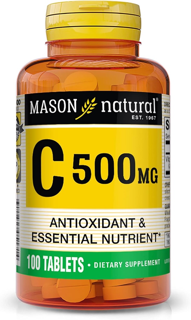 MASON の自然なビタミン C 500 の mg - 健康な免疫システム、酸化防止および必須栄養素、100 のタブレットを支えて下さい