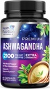 Ashwagandhaの補足-女性及び人のための2100mg Ashwagandhaのカプセル、自然な酸化防止サポート、Ashwaの根のエキス、黒いペッパー、ビーガン及びグルテンフリーの余分強さのカルム サポート- 60のカプセル