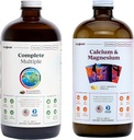 LIQUIDHEALTHの完全な複数のマルチビタミン及びカルシウムおよびマグネシウムの液体のビタミンは大人のために束ねます - 全身の健康、免疫システム、骨及び接合箇所サポート - 全食糧、ビーガン、非GMO、米国は作りました