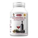 ANDREW LESSMAN Resveratrol-100mg - 180カプセル - アルコールなしで、自然に酸化防止剤を占有する赤ワインの便秘。 添加物 自由