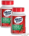 Move Free Advanced Plus MSM Coated Tablets, Joint Health Supplement with Glucosamine and Chondroitin, 120 Count, Pack of 2