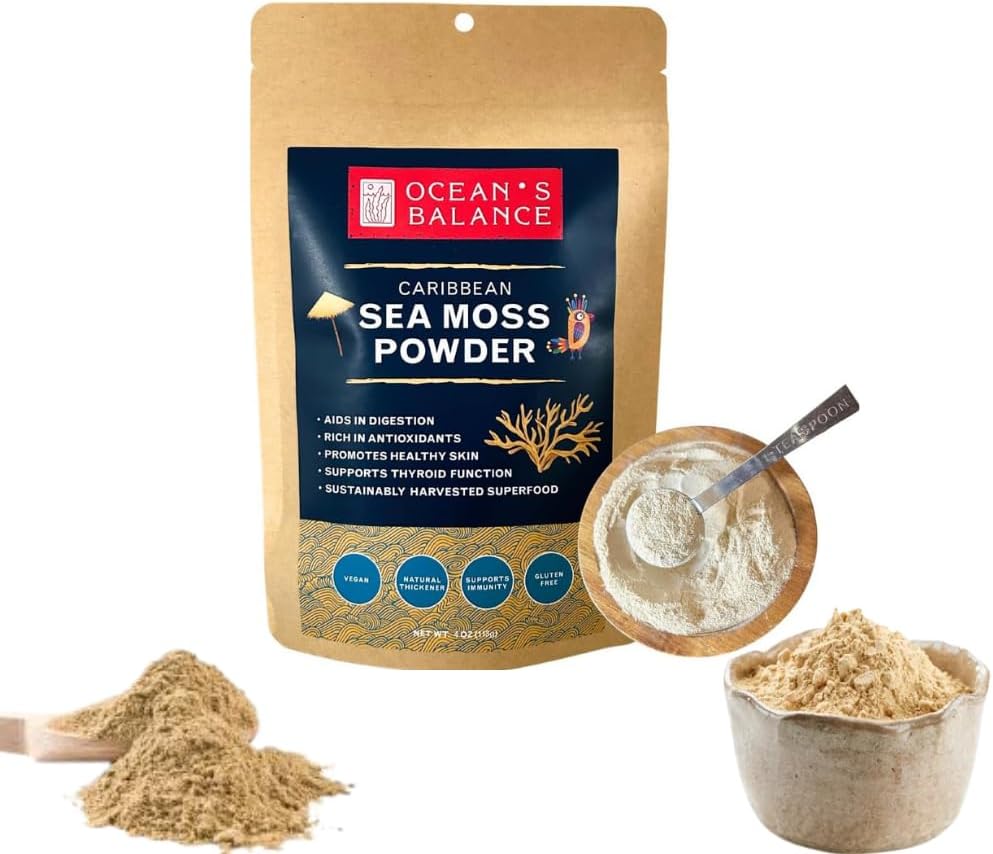 Maine海の苔の粉(4oz)の海洋のバランスのきれいな味-未加工、ワイルドクラフトされた、優れた質-サポートDetoxの消化器の健康、免疫システム、自然の選択による皮及び毛