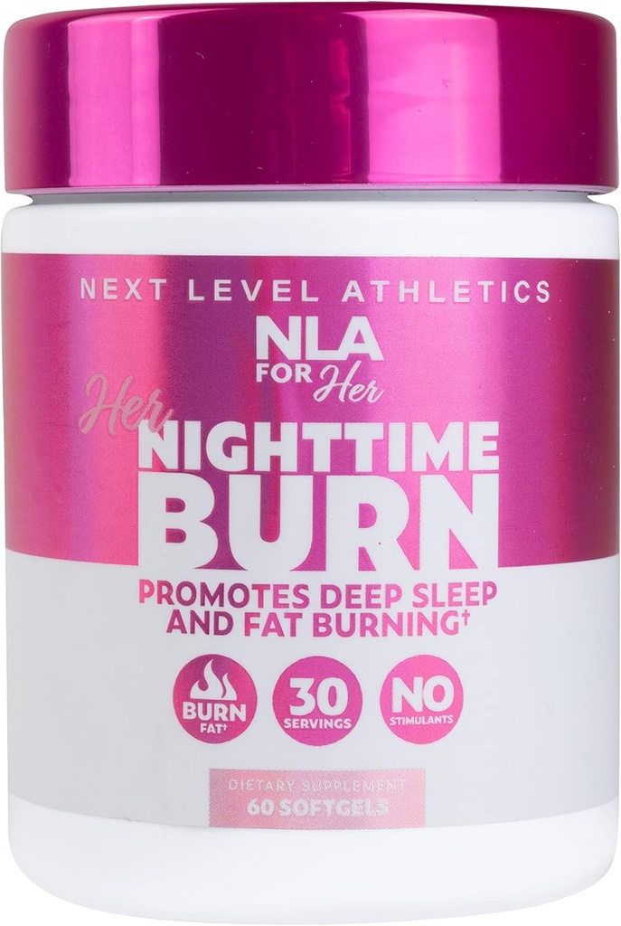 女性のための彼女の夜間バーナーのためのNLA - メラトニン、CLA、アシュワガンダ、5-HTP、カモミール - リラックス、ブーストメタボリズム、燃焼脂肪 - 60ビーガンカプセル
