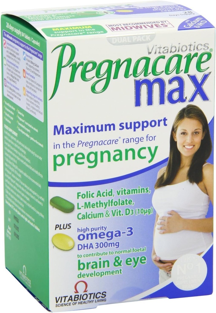 Vitabiotics株式会社、イギリス 2 パック Pregnacare Max 84 錠 = 合計 168 錠/カプセル