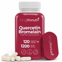 LongLifeNutri Quercetin 1000mgとBromelain 200mg - 120ベジタリアンカプセル、共同モビリティ&呼吸バランス、2ヶ月の供給、GMP認定、米国製