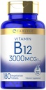 カルライル B12 ビタミン 3000 mcg | 180 錠 | ベジタリアンサプリメント | GMO&グルテンフリー
