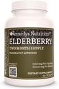 Remedyの栄養のエルダーベリー | 1,000 mg, 60 ビーガンカプセルハーブサプリメント | 2 ヶ月の供給