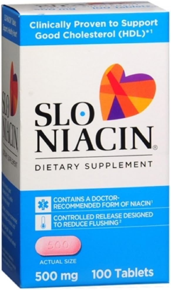 Slo-Niacin 500のmg 100のタブレット(6のパック)