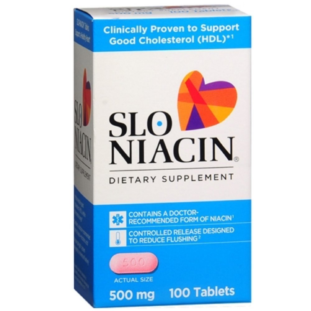 Slo-Niacin 500のmg 100のタブレット(6のパック)
