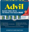 Advil Ibuprofen, 200mg, 2 Count (Pack of 50)