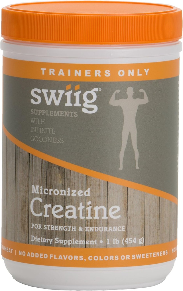 swiig Micronizedのクレアチンの一水化物、グルテン無し、イースト無し、トウモロコシまたは小麦、加えられた味無し、酪農場無し、魚、または大豆、防腐剤無し、色または甘味料無し、GMOの原料- 90のサービング