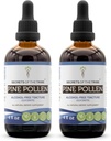 Secrets of the Tribe Pine Pollen Alcohol-Free Tincture (Glycerite) 697 mg Wildcrafted Pine Pollen (Scots Pine, Pinus sylvestris) Dried Pollen (2x4 Fl Oz) Testosterone Support Supplement