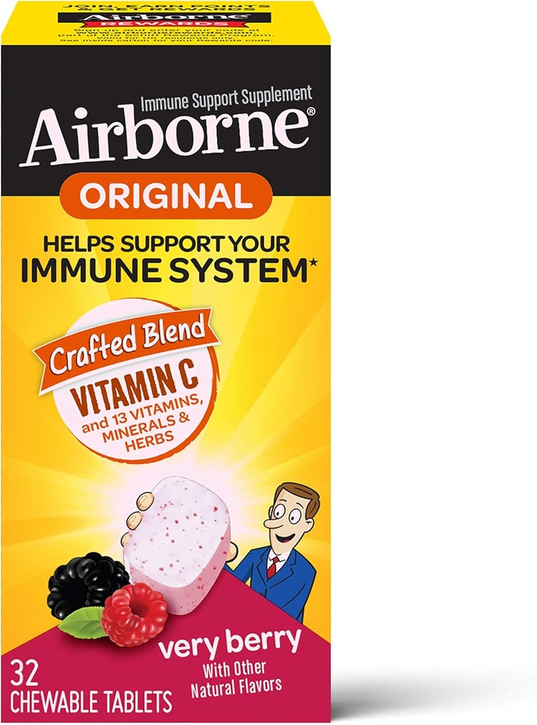 亜鉛が付いているAirborne 1000mgのビタミンCのChewableタブレット、強力な酸化防止剤のビタミンA C及びE - 32のChewableのタブレット、非常に果実味