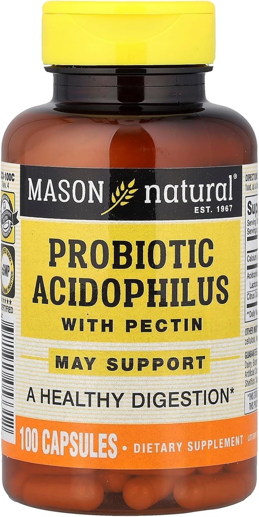 MASON の Pectin、100 のカプセルが付いている自然なプロバイオティック アクチパス