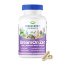 Ridgecrestの草のDreamOnの禅、睡眠サポート補足、Melatoninは放します、マグネシウム、5-HTPのラベンダー、Chamomile、Valerian、大人および子供の12+ (60の帽子、30のサーブ)のためのレモン バルムを解放します