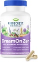 Ridgecrestの草のDreamOnの禅、睡眠サポート補足、Melatoninは放します、マグネシウム、5-HTPのラベンダー、Chamomile、Valerian、大人および子供の12+ (60の帽子、30のサーブ)のためのレモン バルムを解放します