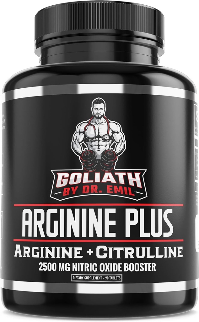 Dr. Emil's ARGININE Plus - Lアルギニン+ Lシトルリン - 2500 MG High Dose NOブースタータブレット - 血管と心臓の健康のためのNitric酸化物サプリメント(アルギニンAAKGとCitrulline Malate 2:1)