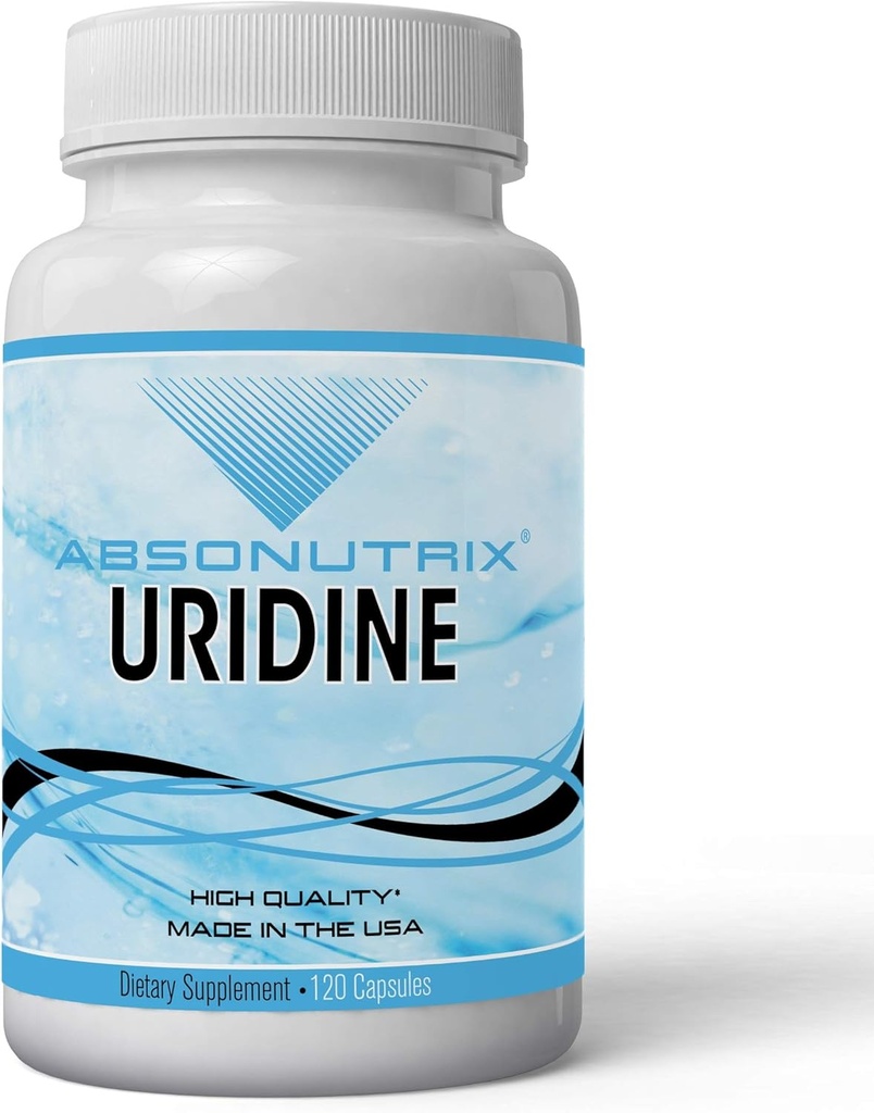 カプセルごとのAbsonutrix Uridine Monophosphate (コリンの増強物) 500mg - アメリカで作られた120の野菜カプセルの記憶