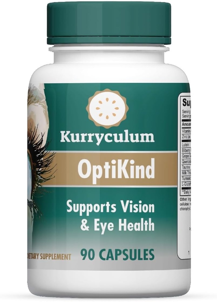 OptiKindの視野サポート目のビタミン、90のカプセル、目およびグルタチオンのためのルテインが付いている目の健康の方式