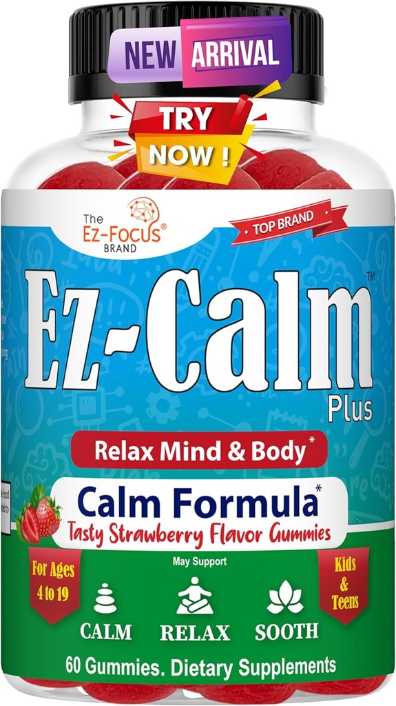 ティーンのためのアシュワガンダグミーを Calm Sleep Gummies - Ashwagandha Root Extract - 睡眠ストレスバランスのためのアシュワガンダサプリメント - 60ビーガン砂糖無料咀嚼