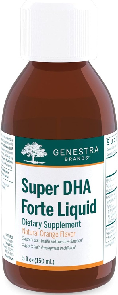 Genestraのブランドの極度のDHAのフォルテの液体-Omega-3の魚油の補足- 5つのflのoz