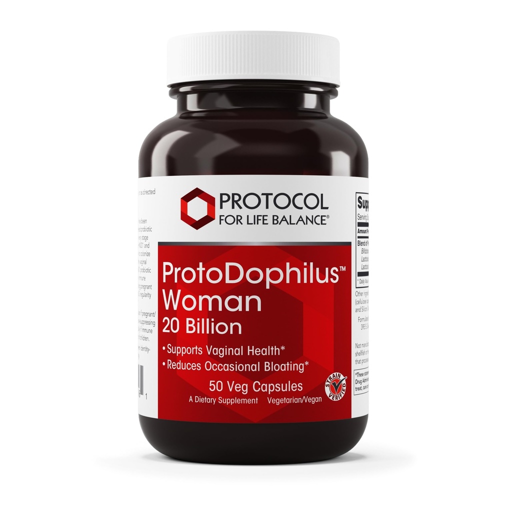 ライフバランスプロトDophilus女性のためのPROTOCOL - 20ビリオン - グット健康のためのプロバイオティクス - 腟の健康をサポート&ブロッキング救済 - ビーガン&コザー - 50ベジーカプセル