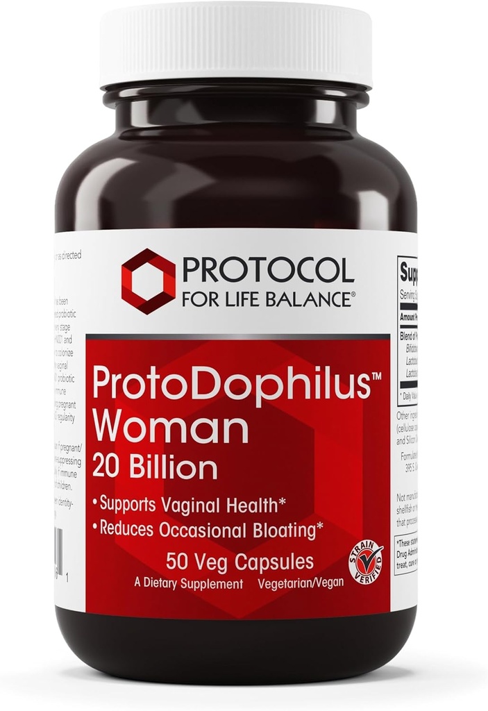 ライフバランスプロトDophilus女性のためのPROTOCOL - 20ビリオン - グット健康のためのプロバイオティクス - 腟の健康をサポート&ブロッキング救済 - ビーガン&コザー - 50ベジーカプセル