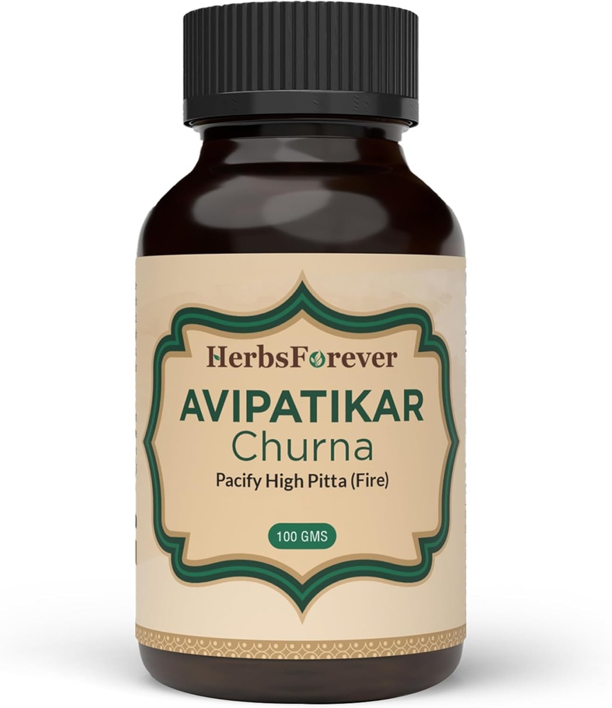 Herbsforever Avipatikar Churna | Ayurvedic Herbal Supplement for Digestive Support & Gut Health | 非GMO、ビーガン | 伝統的な式 | 100 GMS