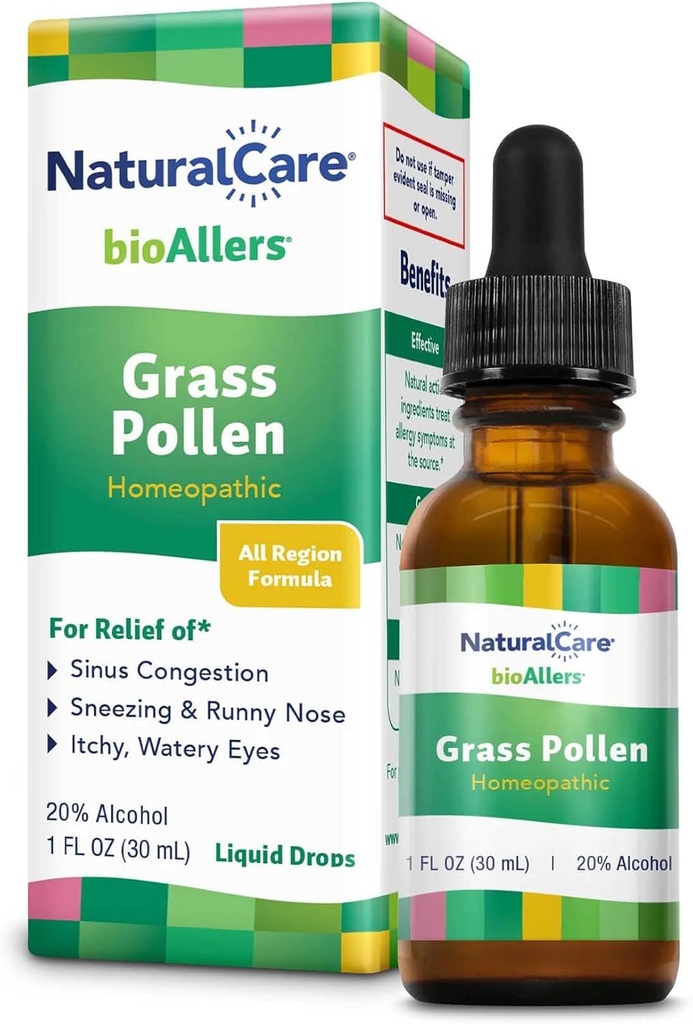 BioAllers NaturalCareの草のPollenのホメオパシーの液体の低下、1 FlのOzの Sinusの輻輳、Sneezing及び鼻、かゆみ、水目を通してサポートを提供するかもしれない