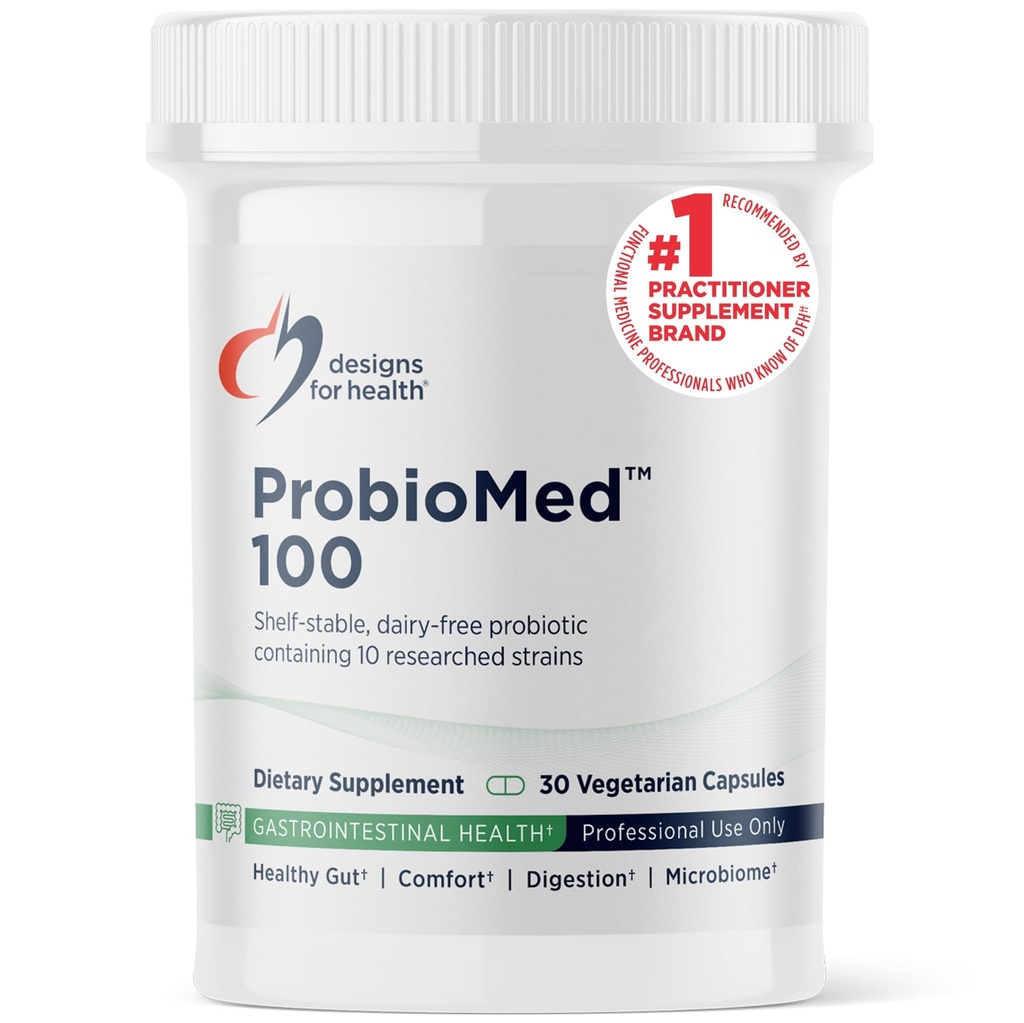 健康のProbioMed 100のための設計 - 消化の健康のためのプロバイオティクス - 乳酸菌類のプロバイオティクス+ Lactobacillus Rhamnosus - 腸の健康+免疫サポートサプリメント(30キャップ)