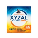 Xyzal 24時間のアレルギーの救助の薬、元の規定の強さのAntihistamine、LevocetirizineのDihydrochlorideのタブレット、5つのmg、35の計算
