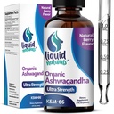 Ashwagandha KSM 66 ドロップ, 2000 mg ナチュラルベリー風味 - Ashwagandha サプリメント 女性のための, Ksm-66 免疫サポートのためのアシュワガンダ抽出物, パフォーマンス, 心臓の健康 - 60 サービング
