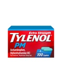 Tylenol PMの余分強さの夜間痛みのReliever及び睡眠のエイド・カプレット、500のmgのアセトアミノフェン及び25のmg Diphenhydramine HClの夜間の痛み及び苦痛のための救助、非習慣の形成、100のct