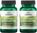 Swanson Ultimate Ashwagandha KSM-66 - ヘルシーなストレスレベルとリラックスをサポートするハーブサプリメント - カルム&リラックスマインドセットを促進するための自然なフォーミュラ - (60 ベジギーカプセル、250mg各) (2パック)