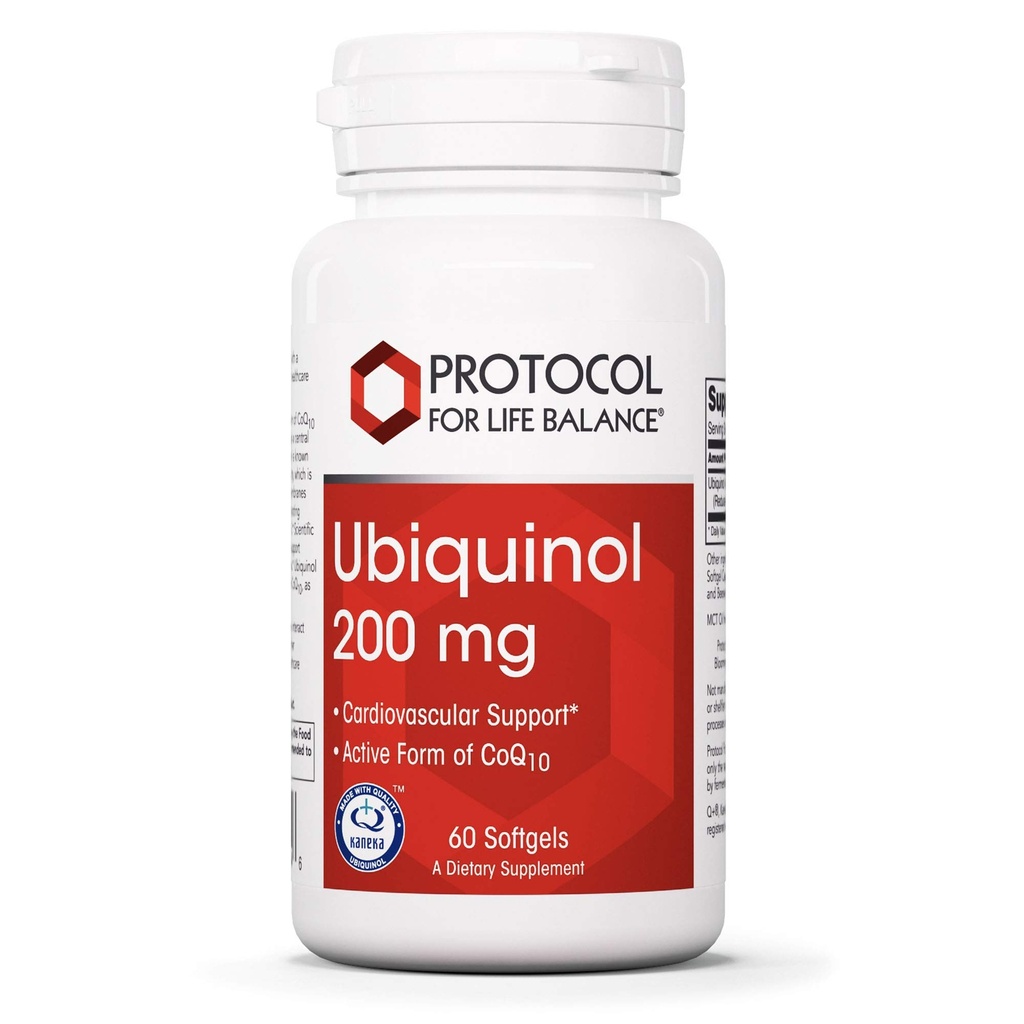 ライフバランスUbiquinol 200mgのためのPROTOCOL - 生体利用できるCoQ10 Softgels - 心の健康サポート - 酸化ストレスクエンナー - 大豆無料&乳製品無料 - 60Softgels