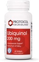 ライフバランスUbiquinol 200mgのためのPROTOCOL - 生体利用できるCoQ10 Softgels - 心の健康サポート - 酸化ストレスクエンナー - 大豆無料&乳製品無料 - 60Softgels