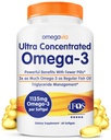 OmegaVia の超集中されたオメガ 3 の魚油のバープレス、60 のSoftgels、三重力のオメガ 3 の魚油の補足、1135 の mg の純粋なオメガ3 の魚介類のバープ無し、高い EPA DHA DPA、IFOS 5-Star